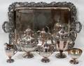 DERBY S P CO SILVER PLATE TEA SET 6 PIECES