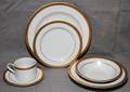 MANCHESTER GOLD PORCELAIN DISHES PARTIAL SET 35
