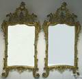 Pair of carved giltwood mirrors