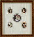 HAND PAINTED PORTRAIT MINIATURES SIGNED FRAMED