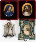 ITALIAN PAINTED PORCELAIN MINIATURES FRAMES