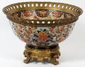 IMARI PORCELAIN  BRONZE LARGE CENTERPIECE BOWL
