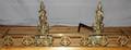 GEORGIAN STYLE BRASS FENDER  FRENCH ANDIRONS