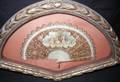 HAND PAINTED AND GOLD FAN H 7 W 11 12