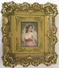 Painted porcelain plaque late 19th c
