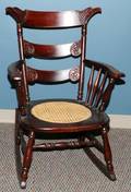 CARVED EAGLE BACK ROCKING CHAIR C 1900