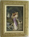 Handpainted porcelain plaque ca 1900