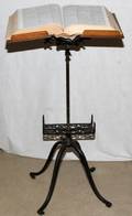 AMERICAN OAK  CAST IRON DICTIONARY STAND C1900
