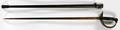 GERMAN STRAIGHT BLADE SWORD AND METAL SCABBARD