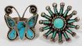 NAVAJO TURQUOISE AND SILVER RINGS TWO
