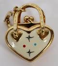 ROSATO ITALY 14 KT YELLOW GOLD WHITE HEART