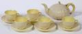 BELLEEK TRIDACNA PORCELAIN TEAPOT CUPS SAUCER