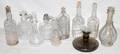 ANTIQUE GLASS  CRYSTAL DECANTERS TEN