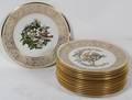 BOEHM BIRD PLATES SET OF 14 DIA 10 34