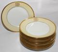 AUSTRIAN PORCELAIN MONOGRAM DINNER PLATES 10