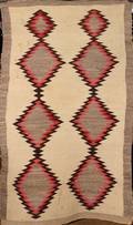NAVAJO WOVEN WOOL RUG 4 5 X 2 4