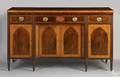 Maryland late Federal mahogany and tiger maple sideboard ca 1820