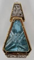 TOPAZ AND 14KT PENDANT