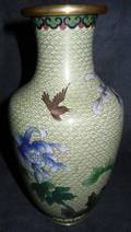 CHINESE CLOISONN VASE H 10