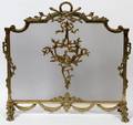 FRENCH STYLE PATINATED METAL FIRE SCREEN H 26