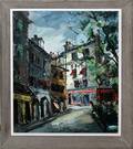 FRENCH OIL ON CANVAS C 1960 MONTMARTRE