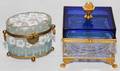 CORALINE DECORATED BOX C 1900  CRYSTAL BOX
