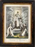CURRIER  IVES LITHOGRAPH OUR LADY MOUNT CARMEL
