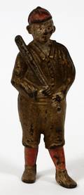 CAST IRON STILL BANK BASEBALL PLAYER FORM