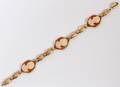 14 KT YELLOW GOLD  CAMEO BRACELET L 7 12