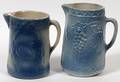 BLUE  WHITE STONEWARE PITCHERS TWO