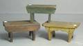 Two painted stools