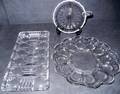 GLASS SERVING PIECES NINE