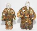 JAPANESE SATSUMA MORIAGE FIGURES C 1930 TWO