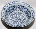 CHINESE BLUE  WHITE PORCELAIN BASIN H 3 34