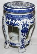 CHINESE BLUE  WHITE PORCELAIN PEDESTALS PAIR