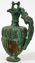 ETRUSCAN STYLE PATINATED METAL VESSEL