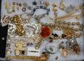 COSTUME JEWELRY LOT W STERLING CHARM BRACELET