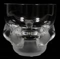 LALIQUE FRANCE CRYSTAL OWL VASE H 5