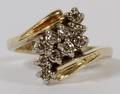 DIAMOND CLUSTER AND 14 KT RING