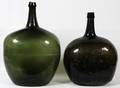 ANTIQUE BLOWN GLASS WINE JUGS 2 PCS
