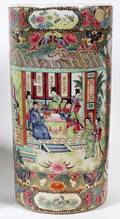 CHINESE PORCELAIN UMBRELLA STAND H 18