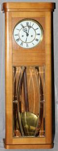 GERMAN OAK WALL CLOCK H 34 L 11 D 5