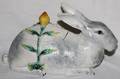 ITALIAN POTTERY RABBITFORM COVERED TUREEN H 9