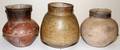 BRAZILIAN CERAMIC POTS THREE H 10  13