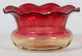 VICTORIAN AMBERINA GLASS BOWL C 1880 DIA 5