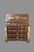 Continental Polychrome Rococo Decorated Bureau