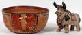 PERUVIAN POTTERY BULL  PRECOLUMBIAN BOWL