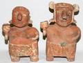 PRECOLUMBIAN POLYCHROME TERRA COTTA FIGURES