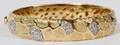 18KT YELLOW GOLD  DIAMOND BANGLE BRACELET