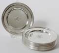 GORHAM STERLING PLATES SET OF TWELVE DIA 6